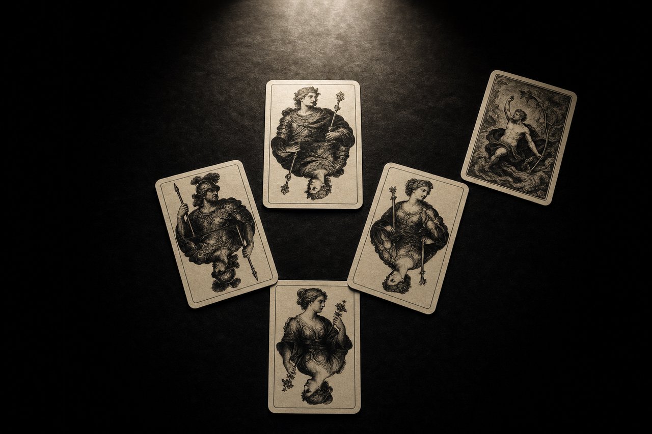 Caribbean Stud Poker – Fünf Karten in pentagonaler Anordnung